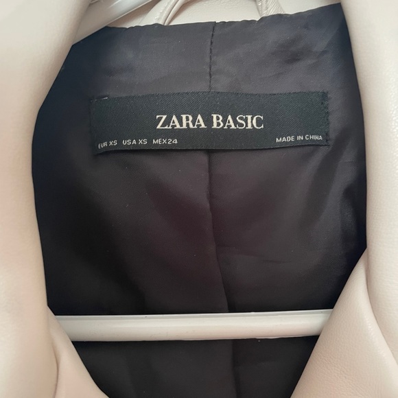 Zara Cream leather jacket - Picture 7 of 7